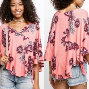 NWT Free People Maui Wowie Print Top